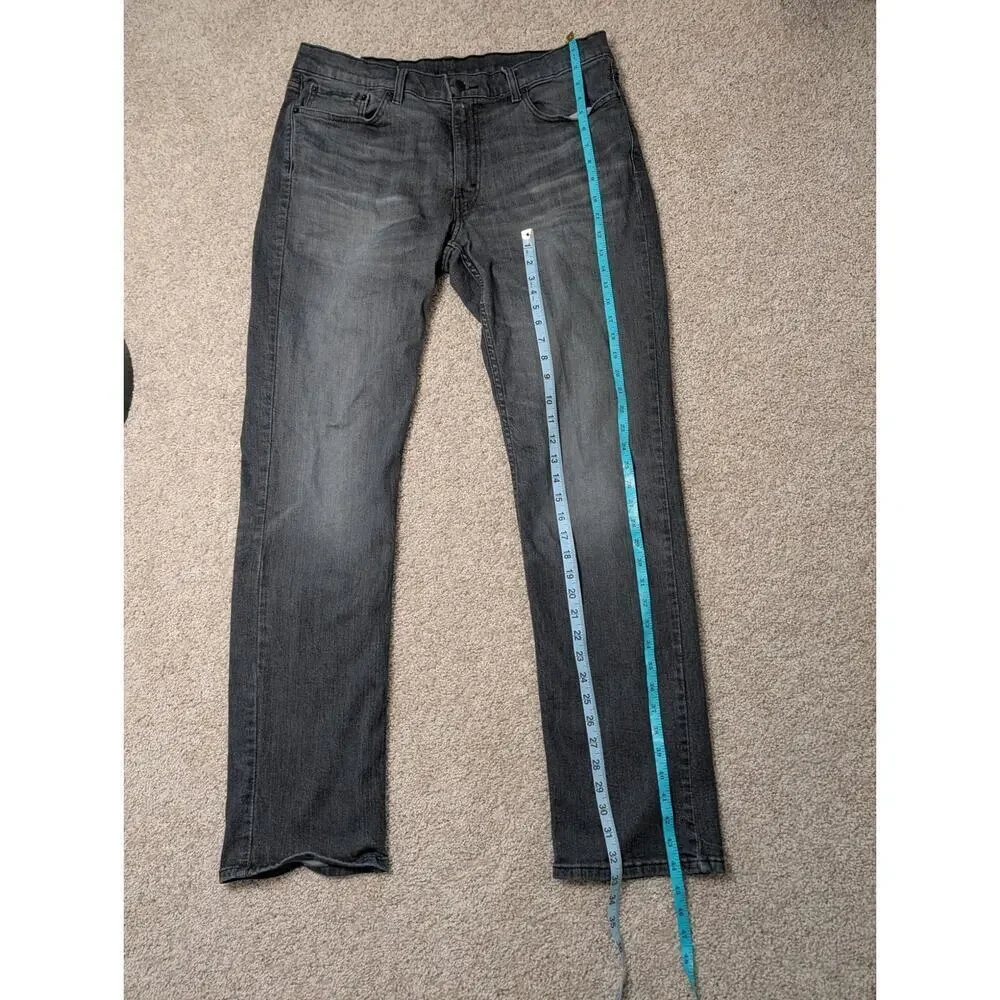 LEVI'S 514 Men's Jeans/Pants size 36X34; Washed Black Denim, straight Leg, Flex